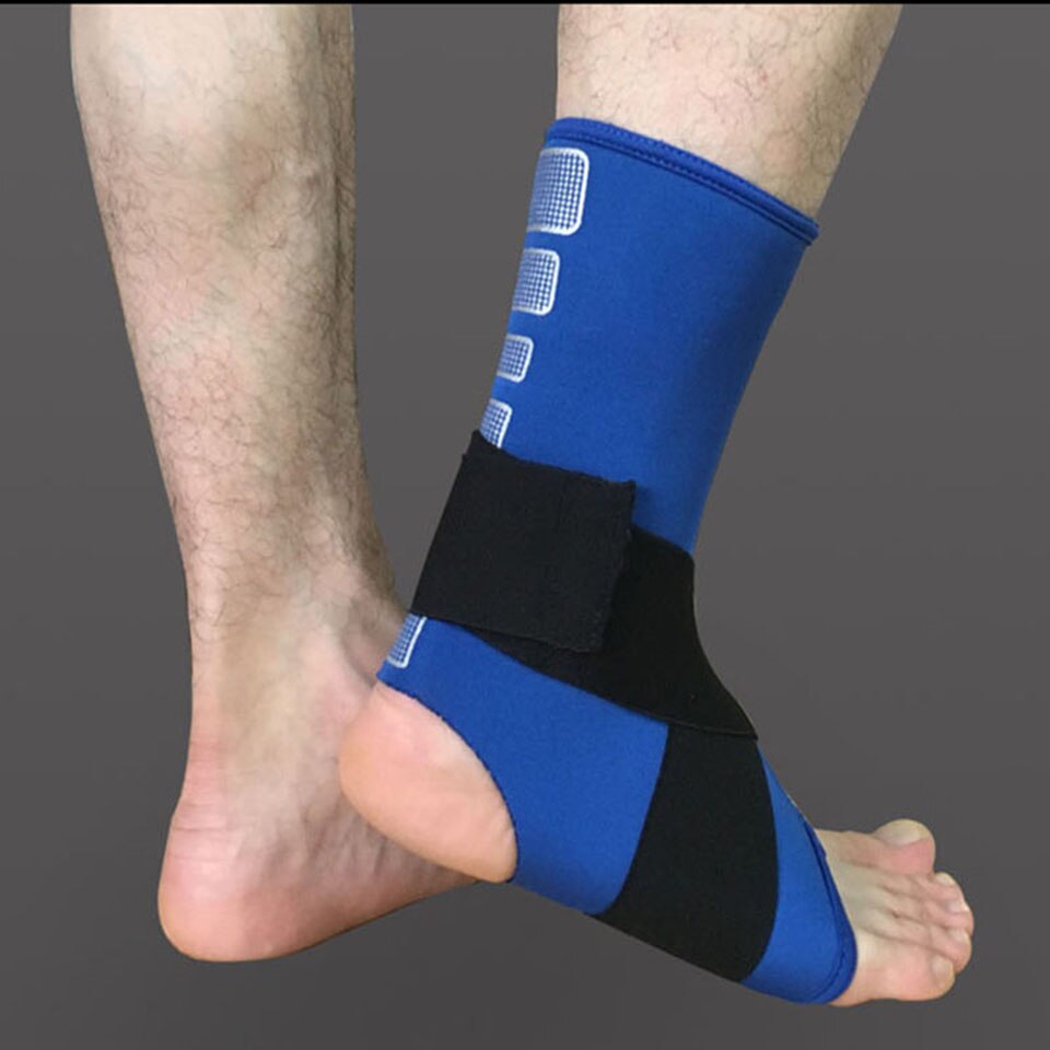 1PCS Sport Sicherheit Knöchel Unterstützung Starke Knöchel Bandage Elastische Klammer Wache Unterstützung Sport Gym Fuß Wrap Schutz: Blue / S