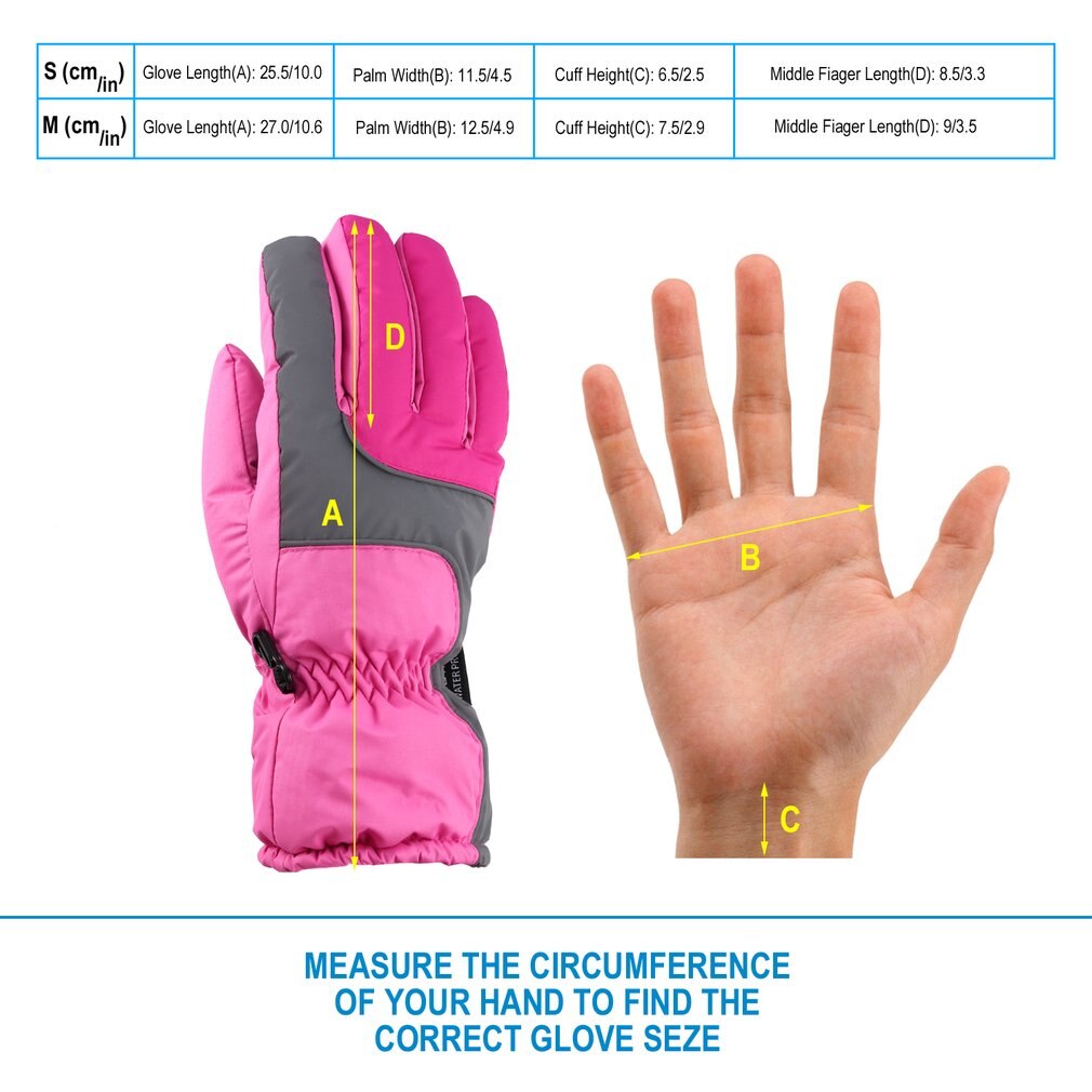 OUTAD-guantes de esquí para nieve para mujer, resistentes al viento y al agua, transpirables, suaves, cálidos, para escalada de montaña