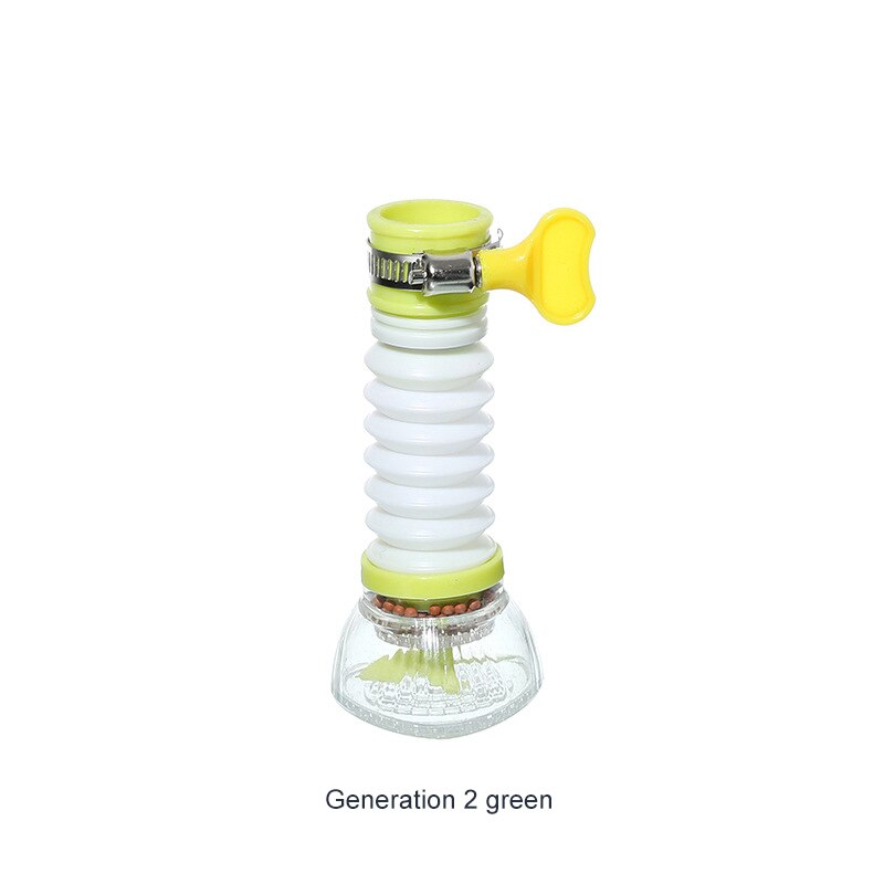360 Degree Rotating Faucet Extenders Adapter Universal Anti Splash Filter Tap Sprayer Nozzle Retractable Faucet Extender Home: GEN2 green