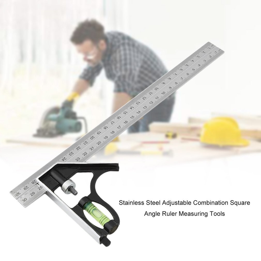 Stainless Steel Adjustable Combination Square Angle Ruler Measuring Tools TP899: Default Title