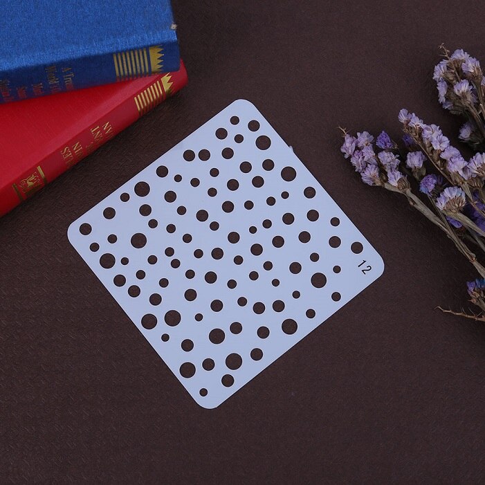 Sztuczne kwiaty DIY nawarstwianie plastikowe szablony linijka szablon ścienny Scrapbooking malowanie dekoracja robić albumu na zdjęcia rękodzieło wytłaczane karty papierowe: 9