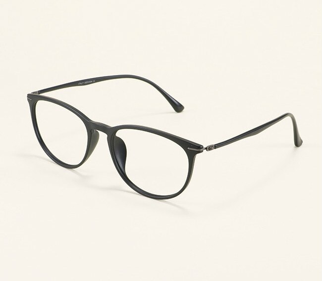 Ultem – lunettes ovales rondes Vintage pour hommes et femmes, lunettes optiques Nerd myopie sur Prescription, montures Oculos: Matte black