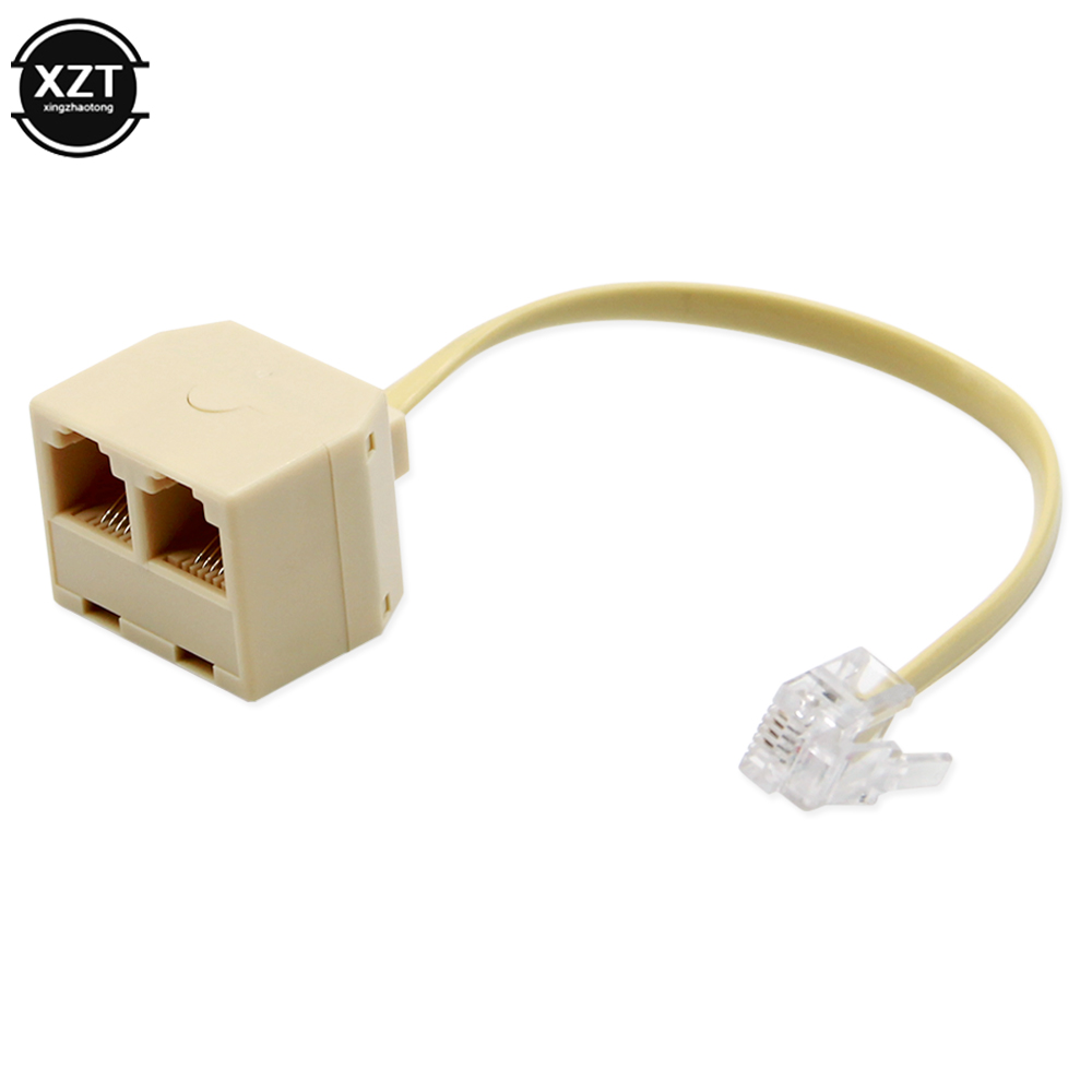 Telephone splitter one point two RJ11 telephone line extender three-way adapter speaker one point two splitter