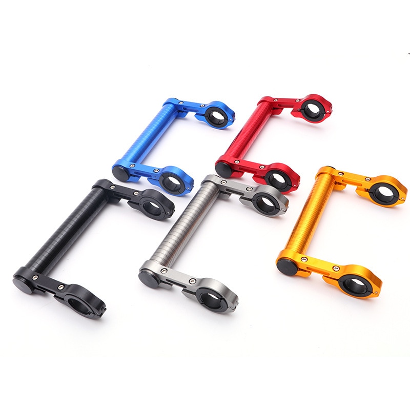 Alargador de manillar de bicicleta, tubo de carbono de 15CM, soporte para Faro de bicicleta de montaña, accesorio soporte para linterna