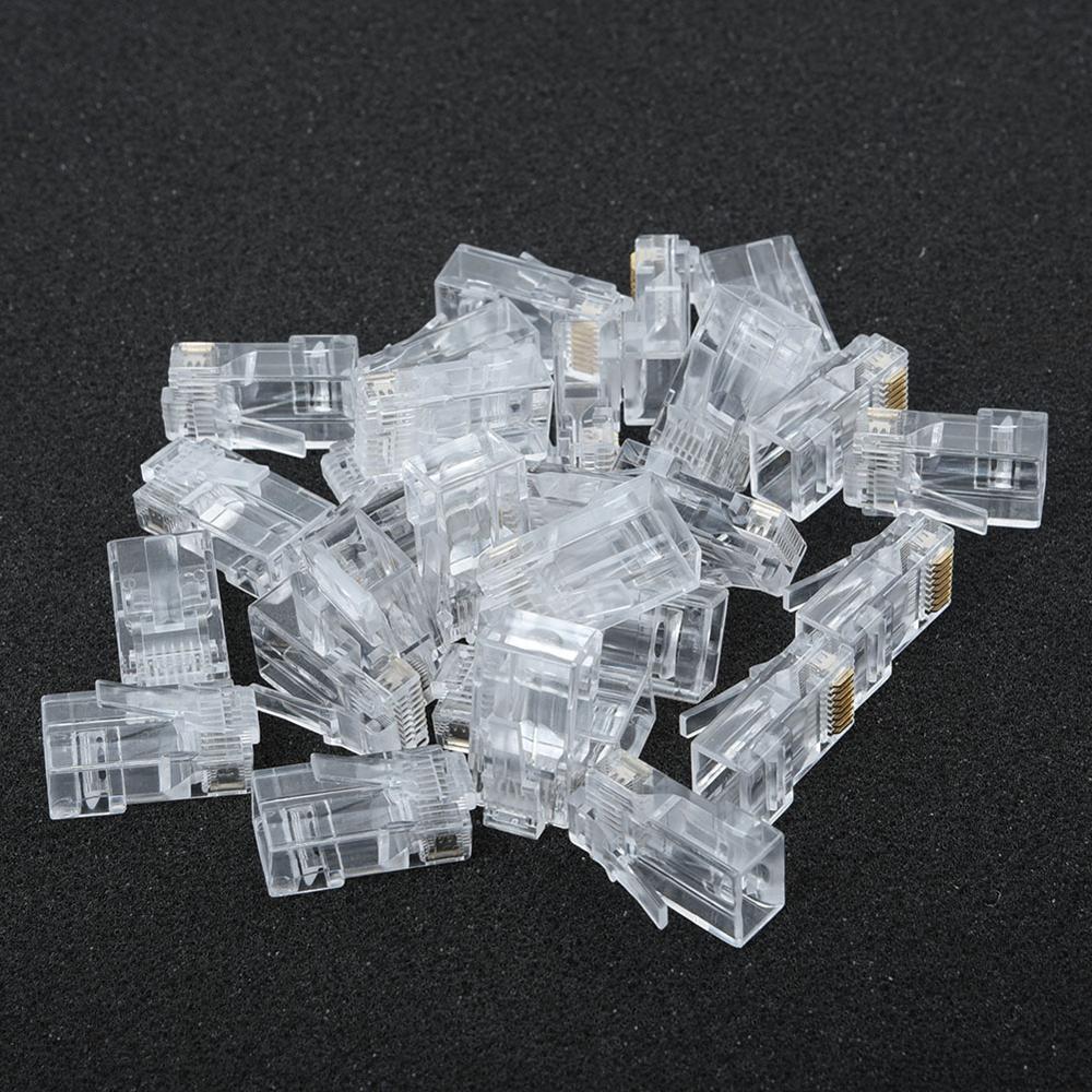 50Pcs CAT6 Plug EZ RJ45 Network Cable Modular Pass... – Grandado