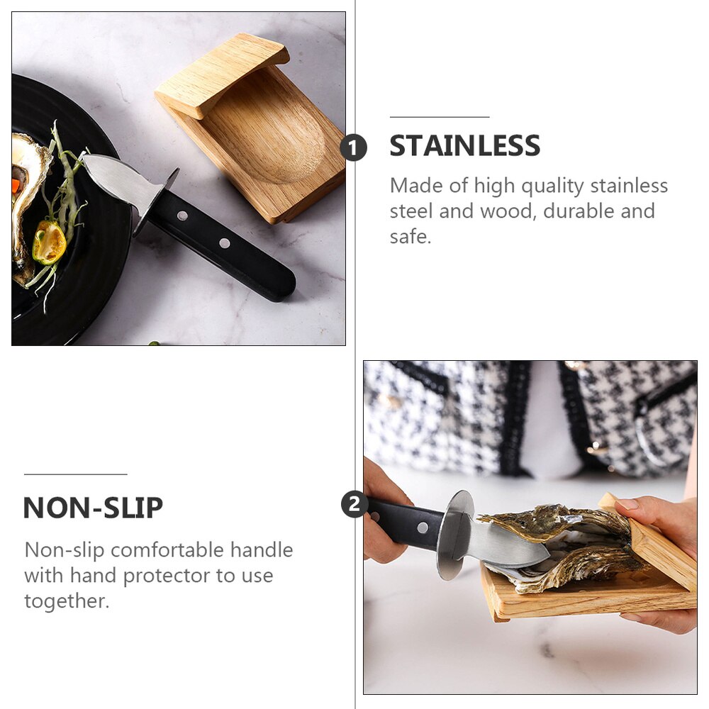 1 Set/9pcs Oyster Cutter Seafood Shell Shucking Opener Oyster Shucker with Forks