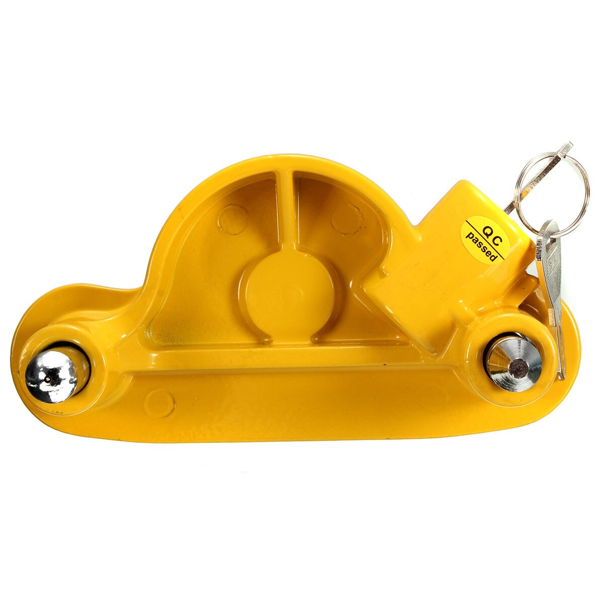 Universal 50mm Heavy Duty Anti-Theft Hitch Lock Boat Motorcycle Caravan Trailer Ball Coupler Lock Yellow Security Lock with Keys