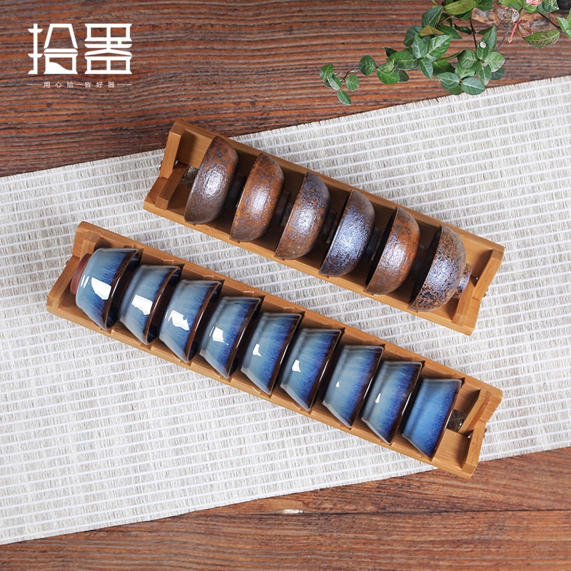 Plateau à thé chinois en bambou, fait à la main, Table à thé, planche à thé, théière Puer, conteneur de rangement, tasse, assiette, outils de cuisine, accessoires, 1 pièce