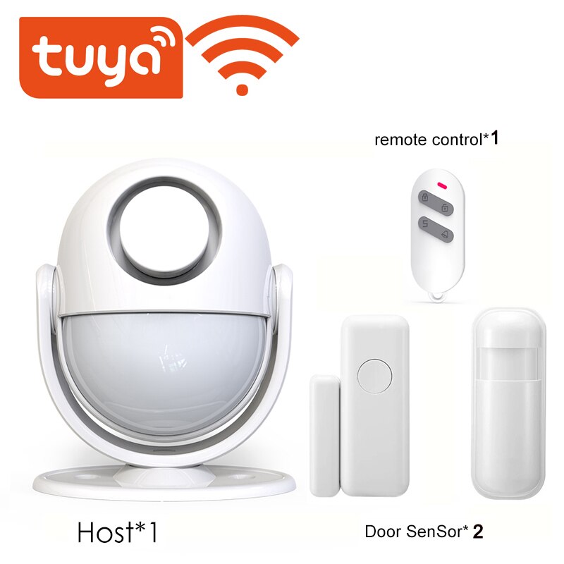 Tuya Smart Home Security WIFI Alarm System 120dB Works With Google Alexa 433 PIR Detector Door Sensor Smart Life App Burglar: KIT 3 / UK Plug