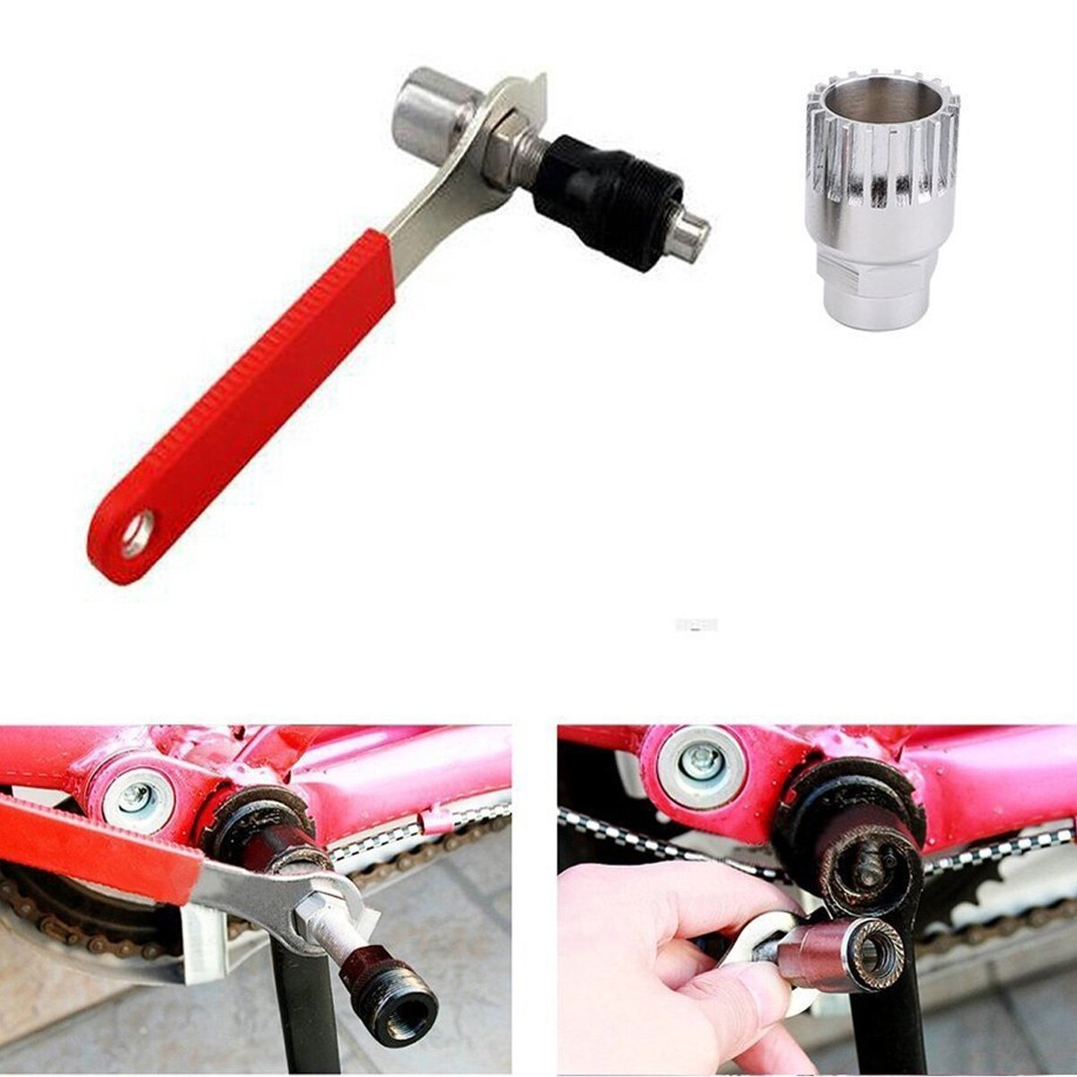 Bike Crank Puller Removal Tool Bicycle Repair Extractor Bottom Bracket Remover Cycling Crankset Pedal Remover Accessaries
