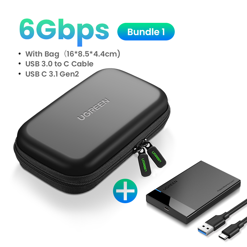UGREEN-Adapter do dysku zewnętrznego HD HDD SSD, Case 2.5 SATA do USB 3.0, do typu C 3.1, zewnętrzny: Ciemnoniebieski