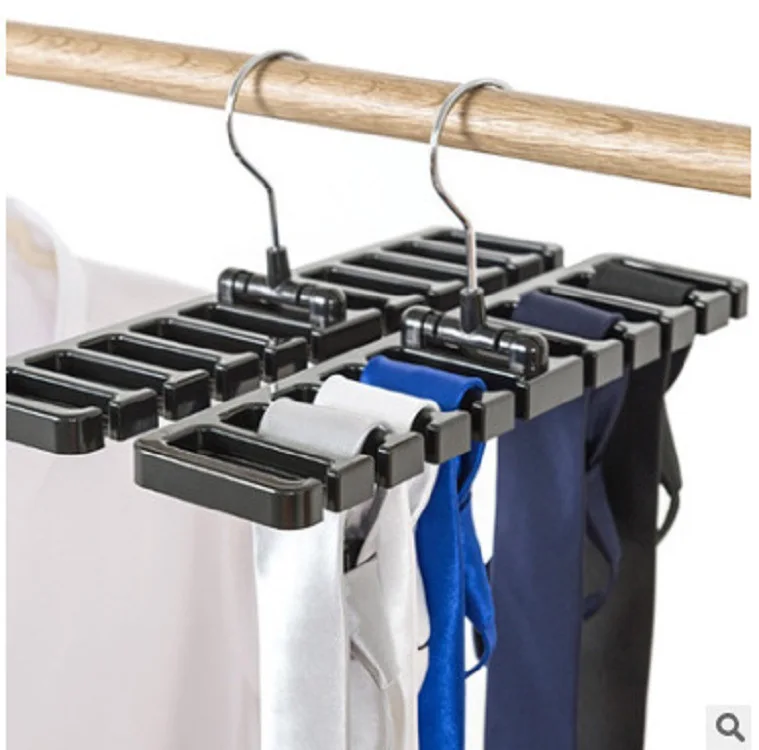 Krawatten-Gürtelaufhänger, Kleiderschrank-Organizer, 10 Kartenfächer, großes FassungsvermöGen, Gürtel-Aufbewahrungsregal, Schal-Krawatte, hängender Organizer, Schal-Haken
