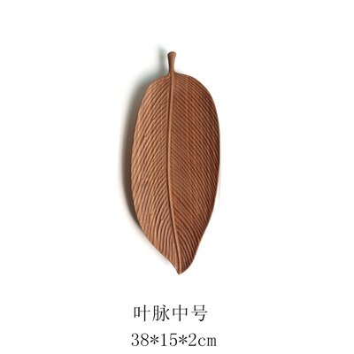 Japanese hand made solid wood tray black walnut whole wood fruit tray log carving leaf shaped wood tea tray: 5