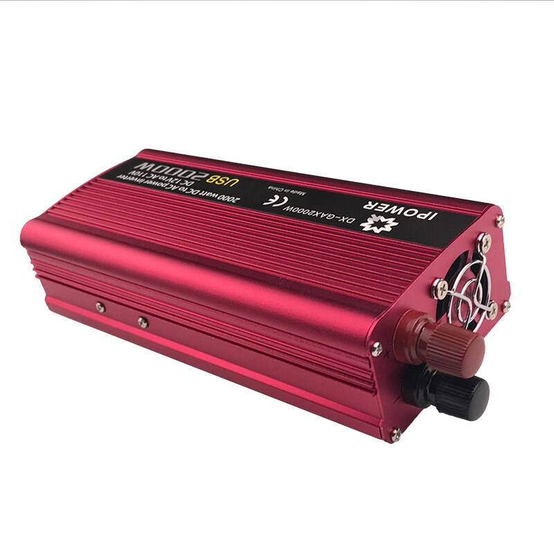 2000W Car Inverter DC 12V to AC 100V-120V Power Inverter Charger Converter Transformer Vehicle Power Supply Switch