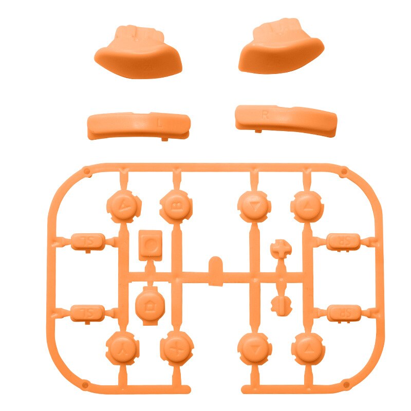 Juego completo de botones para Nintendo Switch, combinación de botones Zl/Zr/L/R Joycon, botón de hombro, Abxy Botón de dirección, 1 unidad: orange