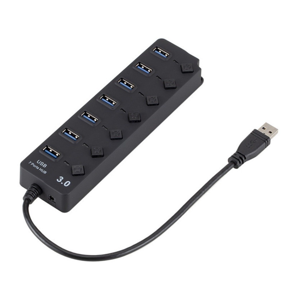 7 em 1 hub usb 3.0 interruptor independente 7 portas usb 3.0 divisor multifuncional doca de expansão usb extensor de alta velocidade