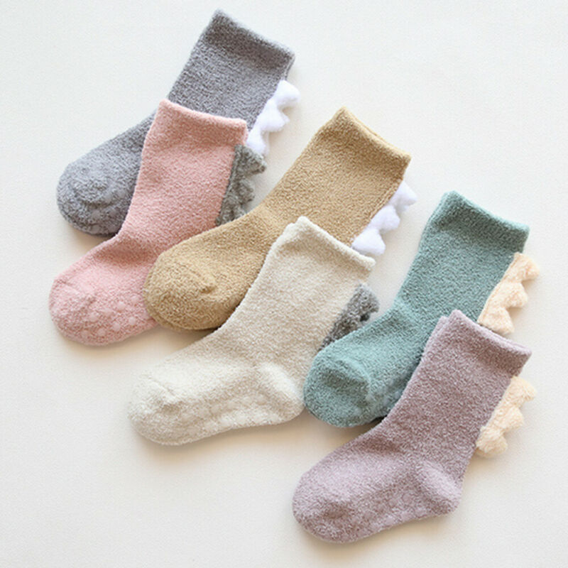 Bas antidérapants en coton pour bébé | Mignons, hautes pour les genoux, longs jambières unisexes pour enfants