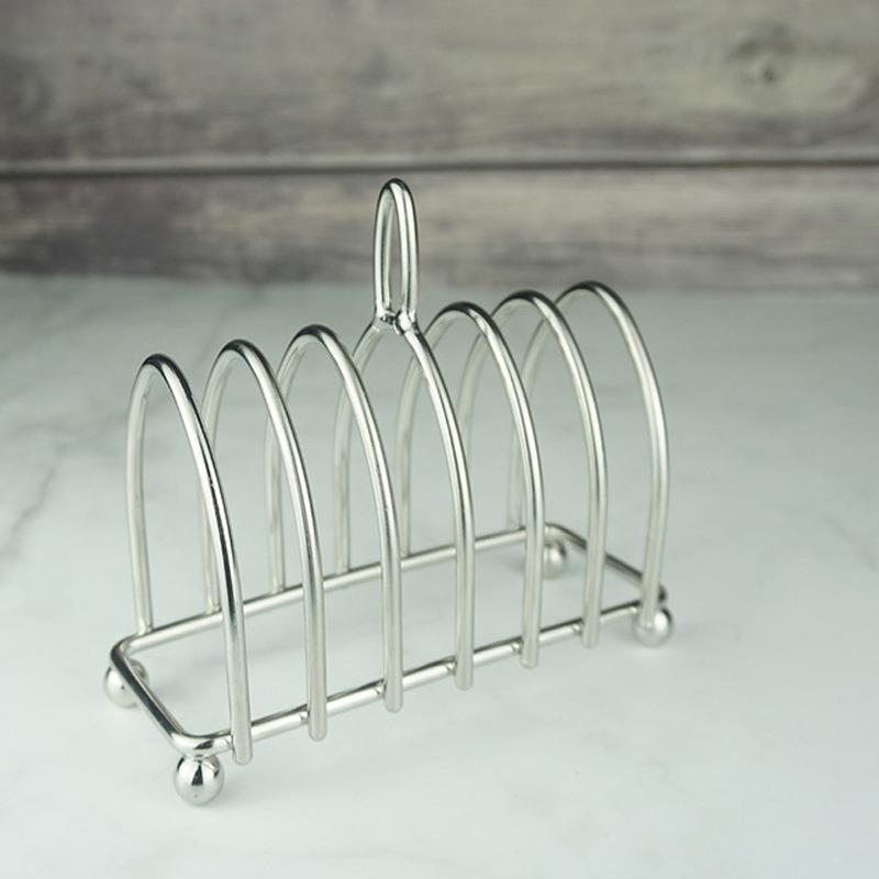 Toast Rack Restaurant Brood Houder 6 Slices Rvs 6 Plakjes Sample Voedsel Display Tool Voor Home Kitchen Restaurant