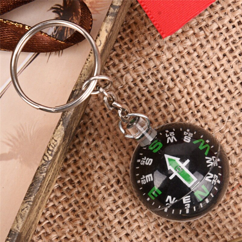 Liquid Filled Compass Navigator tourist For Hiking Camping Travel Outdoor Survival 28mm Ball Compass Toy Keychain