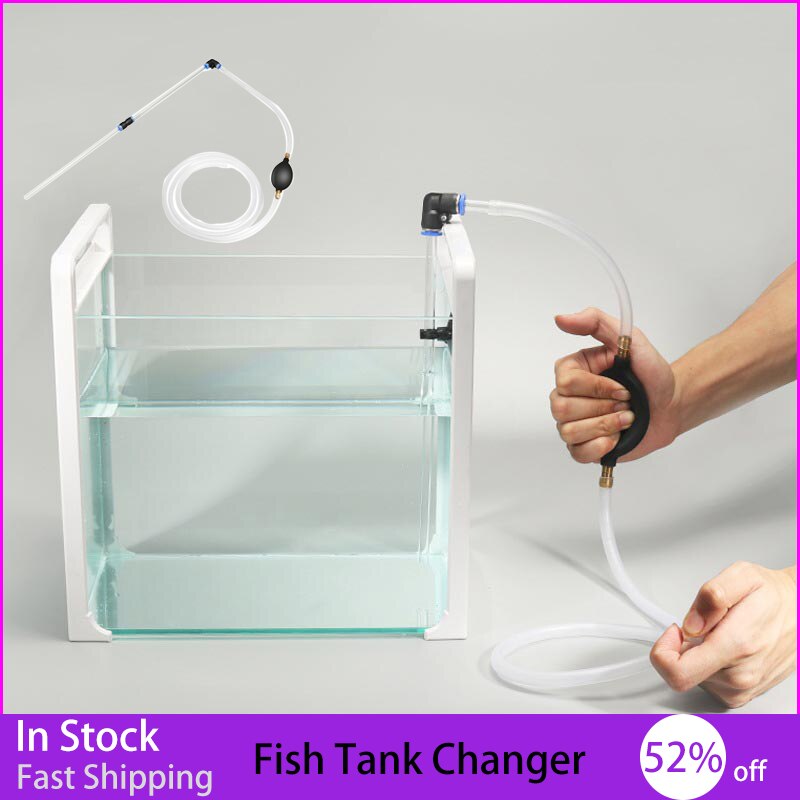 Fish Tank Manual Absorber Water Changer Fish Manure Absorber Water Pipes Small Mini Pump Toilet Turtle Tank Aquarium Tools