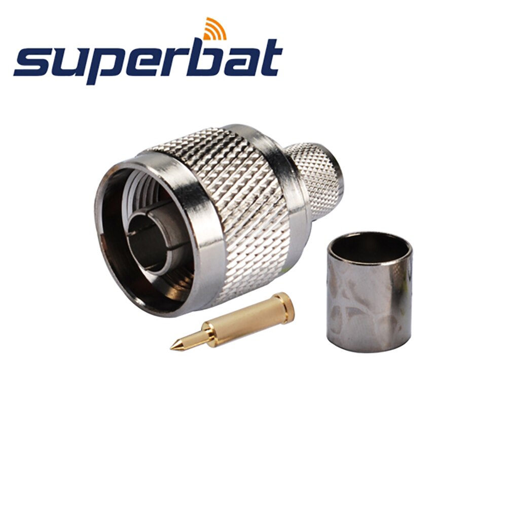 Superbat Wifi Antenna N Plug Wireless LANs Crimp RF connettore coassiale per RG8 RG214 LMR400 cavo 10 pz