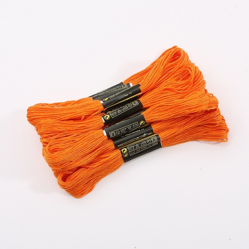 50 pcs Anchor Similar DMC embroidery floss Cross Stitch Cotton Embroidery Thread Floss Sewing Skeins Craft: Orange