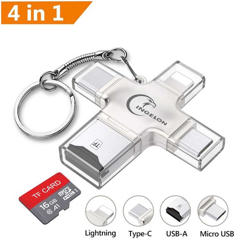 Ingelon czytnik kart SD mikrokarta adapter metal USB 3.0 microsdhc/sdxc robić czytnika kart xqd adapter usb robić przejściówka robić złącza Błyskawica