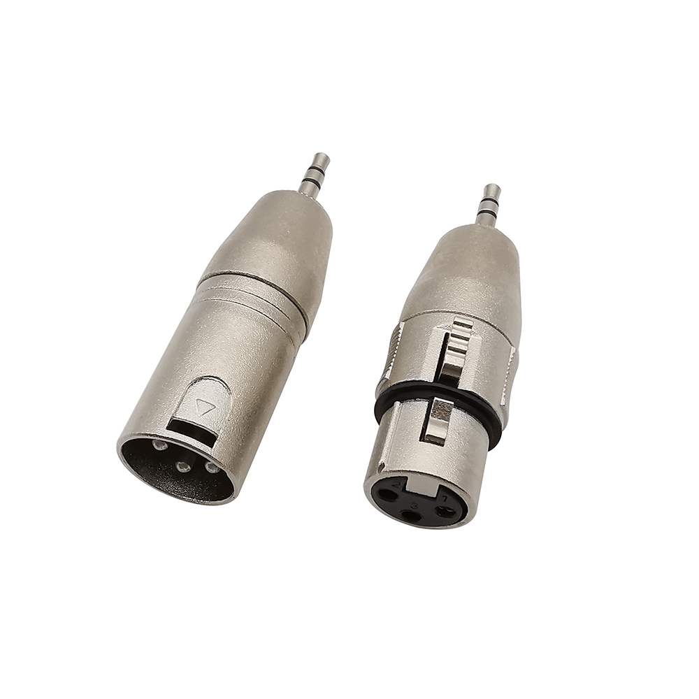 1 Stücke 3,5mm zu XLR 3 Stift Weiblich Männlich Audio- Adapter Konverter Stecker Für Mikrofon Lautsprecher