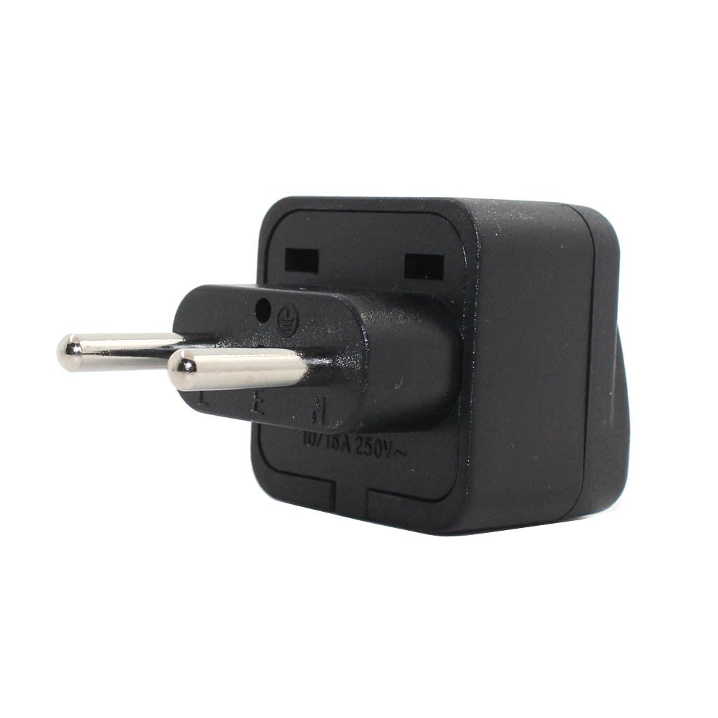 European Standard 4.0mm 2 Round Pin Travel Adapter with Safety Shuttet US/AU/China To EU Adapte Wall Charging Plug Converter