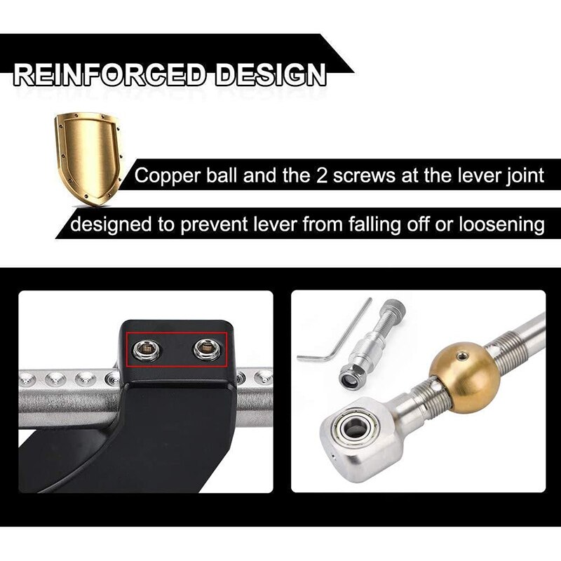 Stainless Steel Short Shifter Adjustable Height Dual Bend for Honda Ciciv CRX Del Sol Acura Integra B&D Series Engine