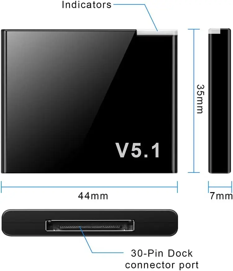 Bluetooth 5.1 Wireless Receiver Bluetooth Adapter 30pin für Bose Sounddock Tragbares digitales Musiksystem SoundLink Air