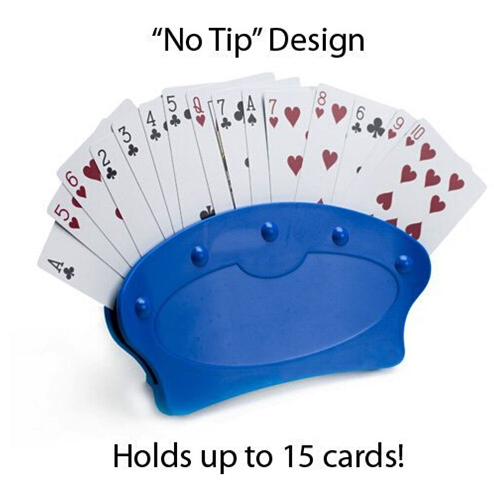 Fan Shape Free Standing Playing Card Holders Lazy Playing Card Rack sfor Hands Free Playing Holds Up To 15 Cards