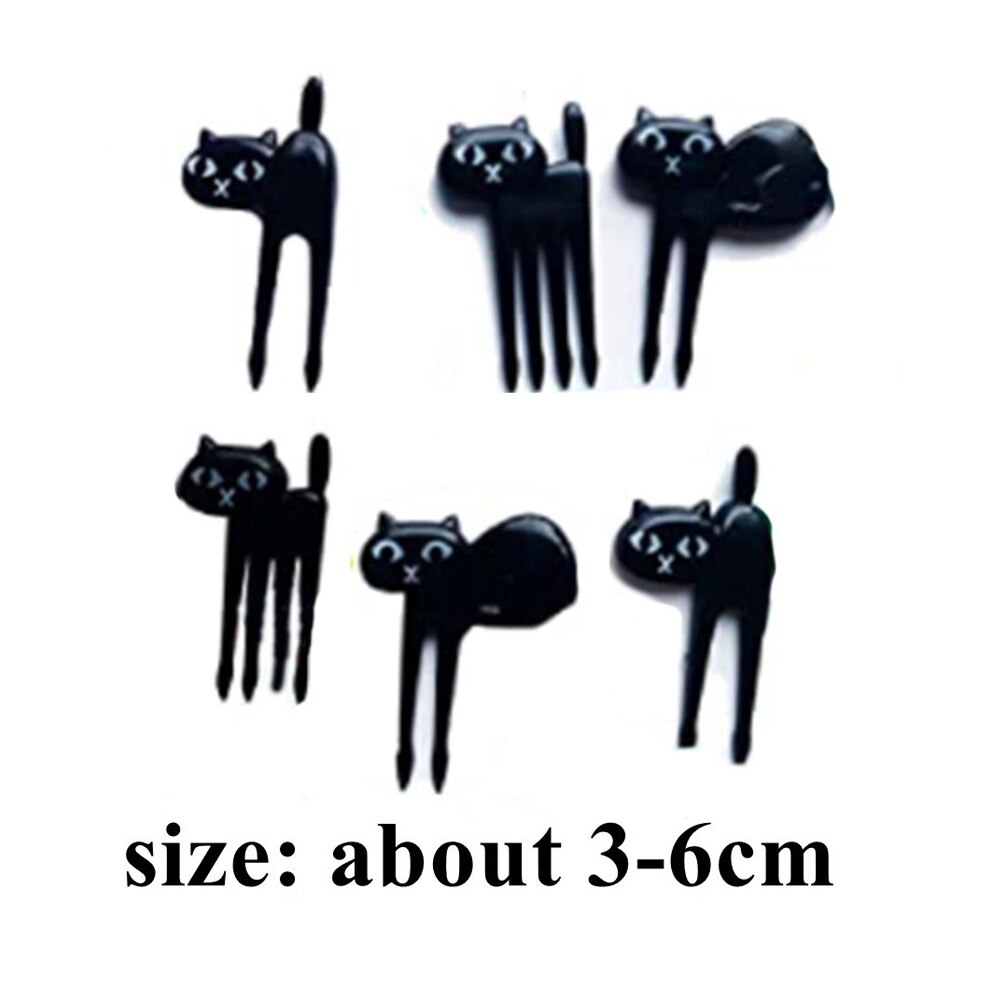 6-30PCS Cute Mini Cartoon Animal Farm Toothpicks Reusable Children Fruit Forks Vegetable Crockery Toddler Eating Accessories: 6PCS 1