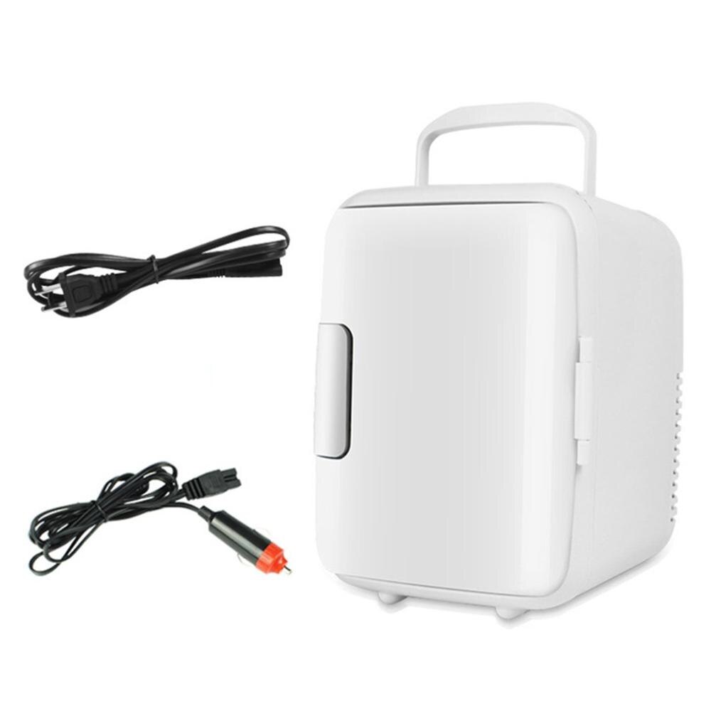 Fast Car Heating And Cooling Box Home Car Dual Purpose 4L Mini Refrigerator Car Refrigerator Thermal Insulation: white home car