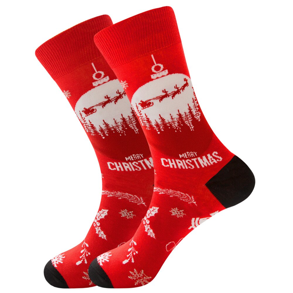 Christmas Socks Happy Socks Men Women Funny Santa Claus Christmas Tree Snow Elk Cotton Harajuku Year: 10