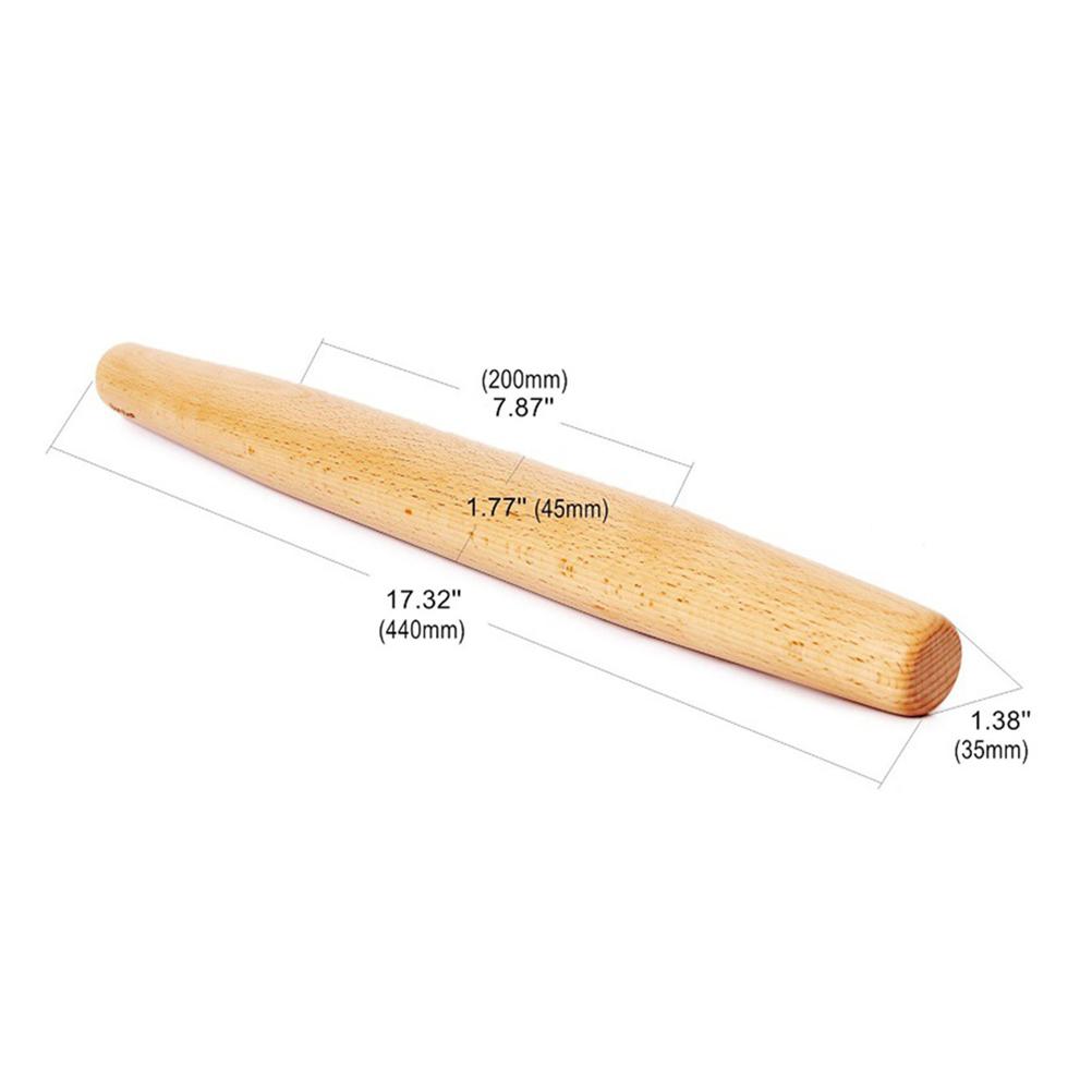 Wooden Rolling Pin Dough Roller Essential Kitchen Utensil Tool for Making Pasta Pies and Biscuits