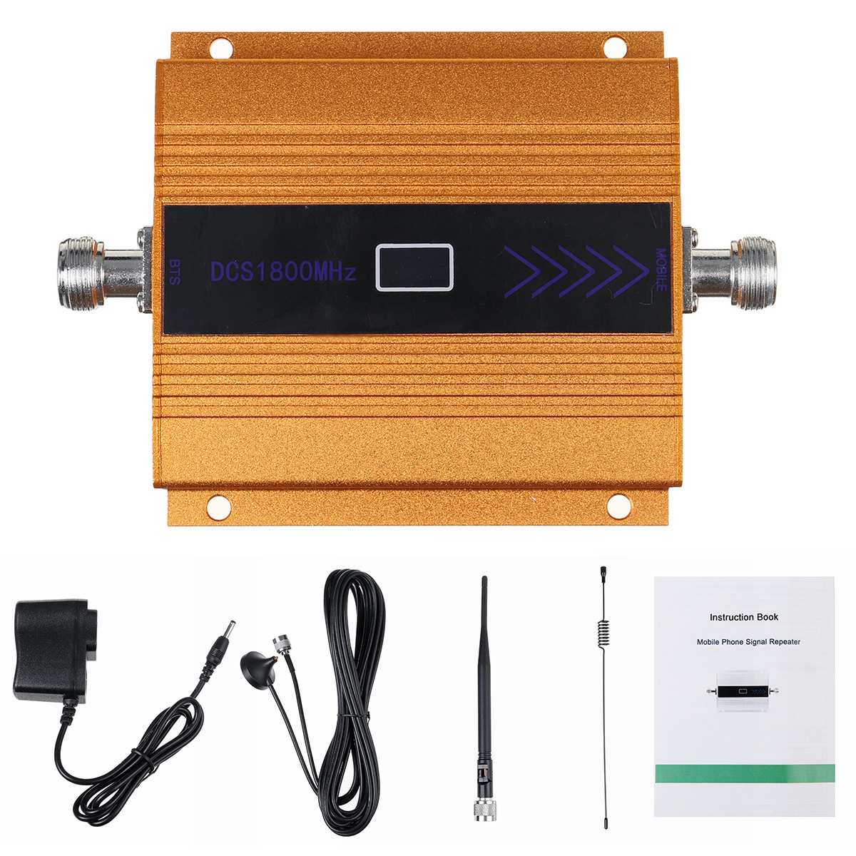 Dual-Antenna 4G Signal Booster Repeater Cell Phone GSM 2G 4G LTE 1800MHz LCD Display Home Mobile Phone DCS Signal Booster