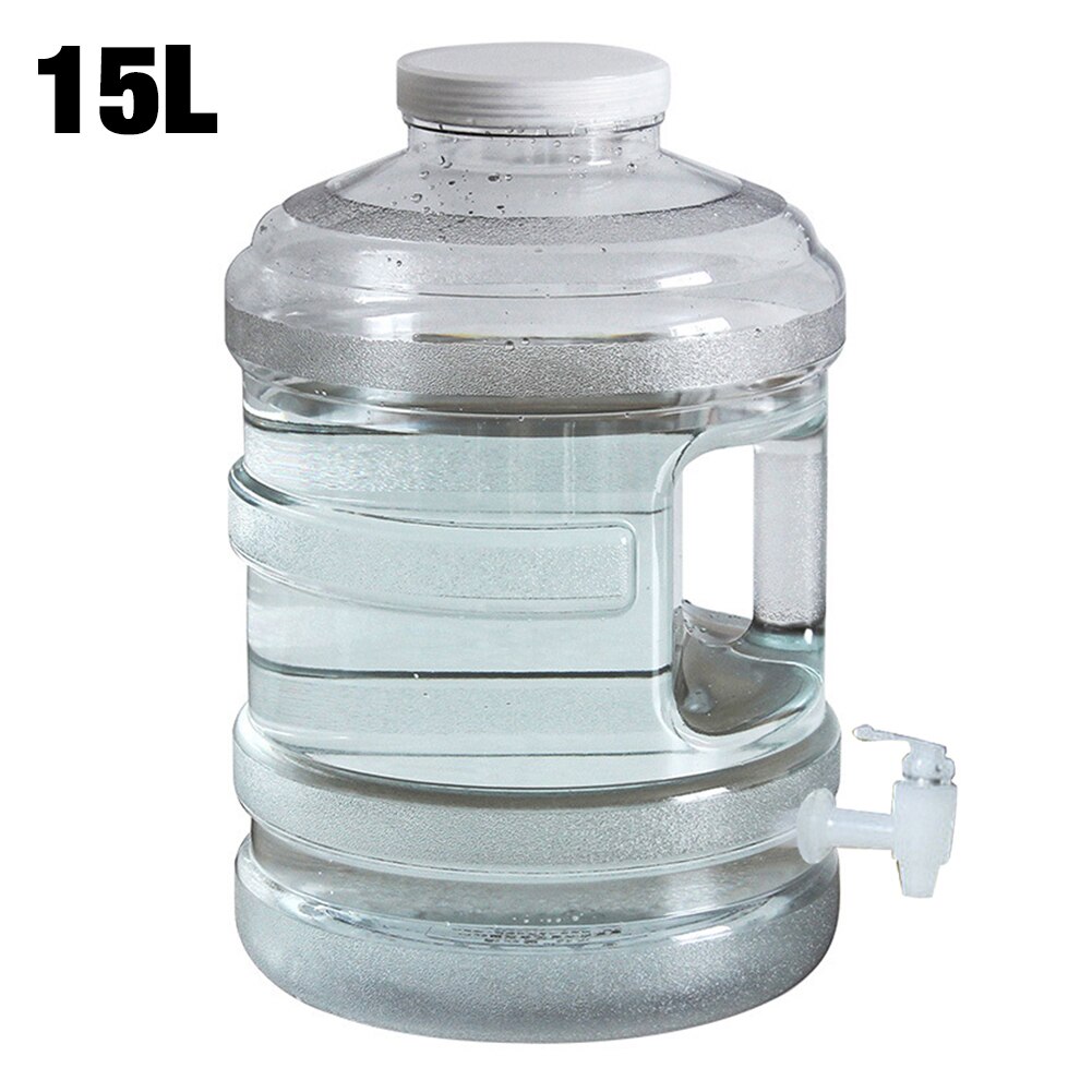 12L/15L Outdoor Self-driving Tour Water Storage Bucket With Faucet Portable Drinking Water Bucket Large Mouth Plastic Container: 15L