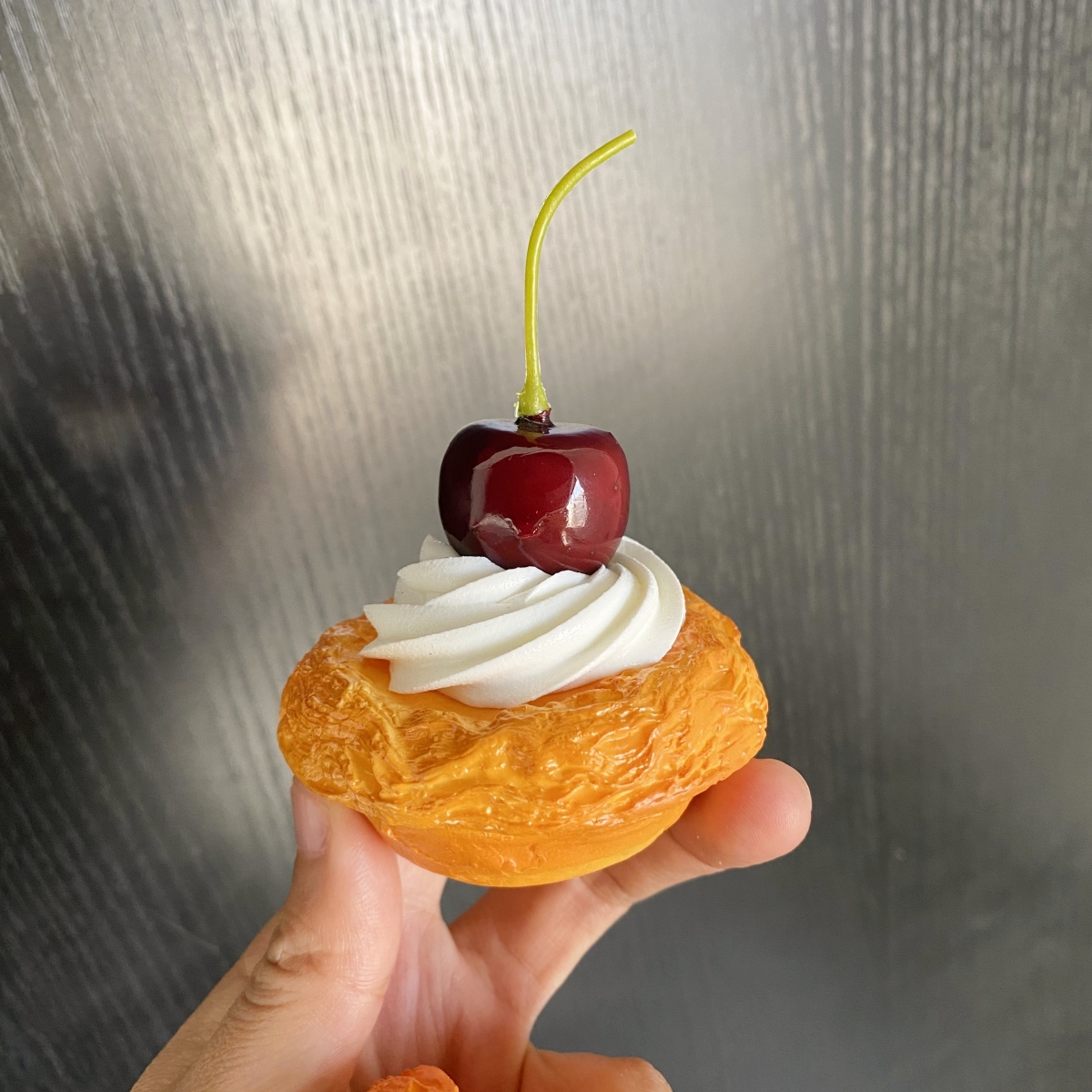 Artificiell tårta dessert leksaker tårta modell realistisk fotografi matsimulering magnetisk kylskåpsdekoration: Djup safir