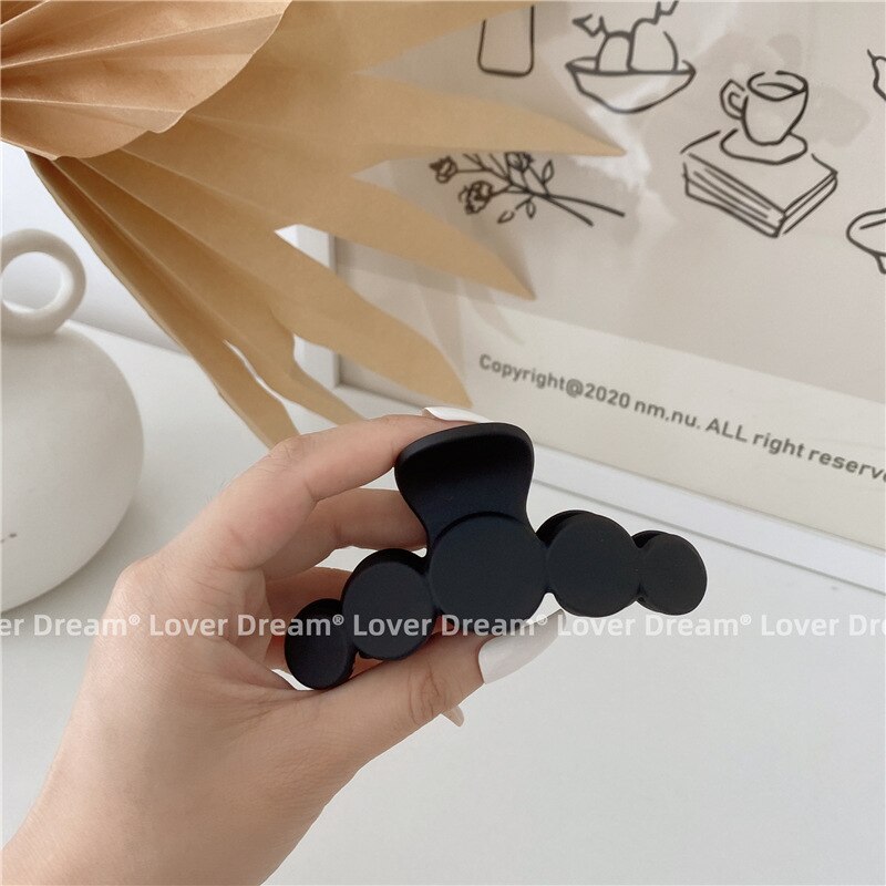 Pinzas grandes para el pelo para mujer, horquillas acrílicas esmeriladas, pasador, pinzas de cangrejo, accesorios para el cabello, color negro: 10