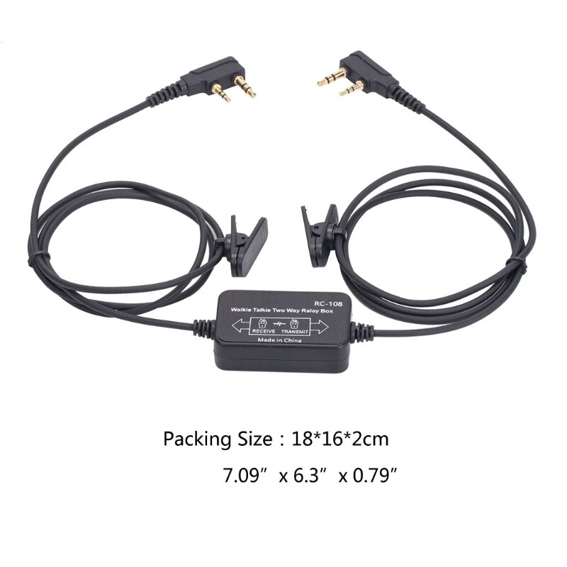 Walkie Talkie Repeater Box Two Way Relay RC-108 Compatible with Handheld Radio UV-5R GT-3 TYT- BF-888S Wouxun A5KD