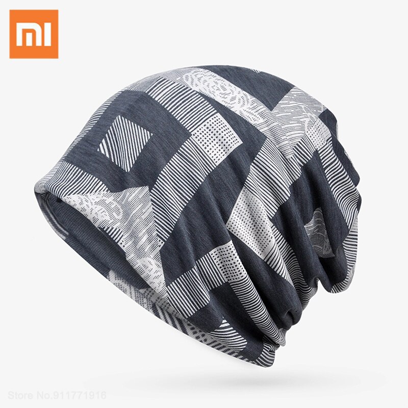 Xiaomi-gorrito con patrón geométrico para hombre y mujer, gorro de punto, turbante, transpirable
