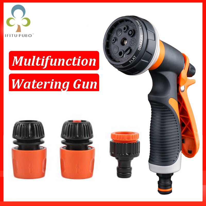 Multifunktions Bewässerung Gun Garten Schlauch Düse Einstellbar Düse Wasser Pistole Rasen Schlauch Garten Hochdruck Sprayer Auto Waschen ZXH