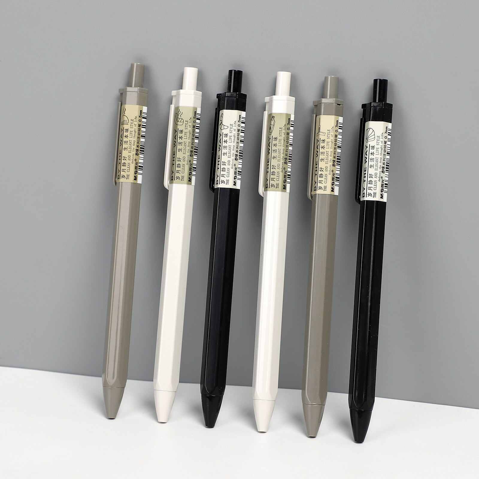 M&amp;G 3 Pcs 0.5/0.7mm Simple Mechanical Pencils Plastic Drawing Propelling Automatic Pencil Student Office Supplies Stationery