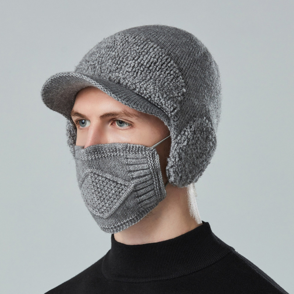 Cappello da Golf termico invernale uomo donna sci all'aperto ciclismo Baseball protezione dell'orecchio cappello comodo berretto da equitazione lavorato a maglia con maschera