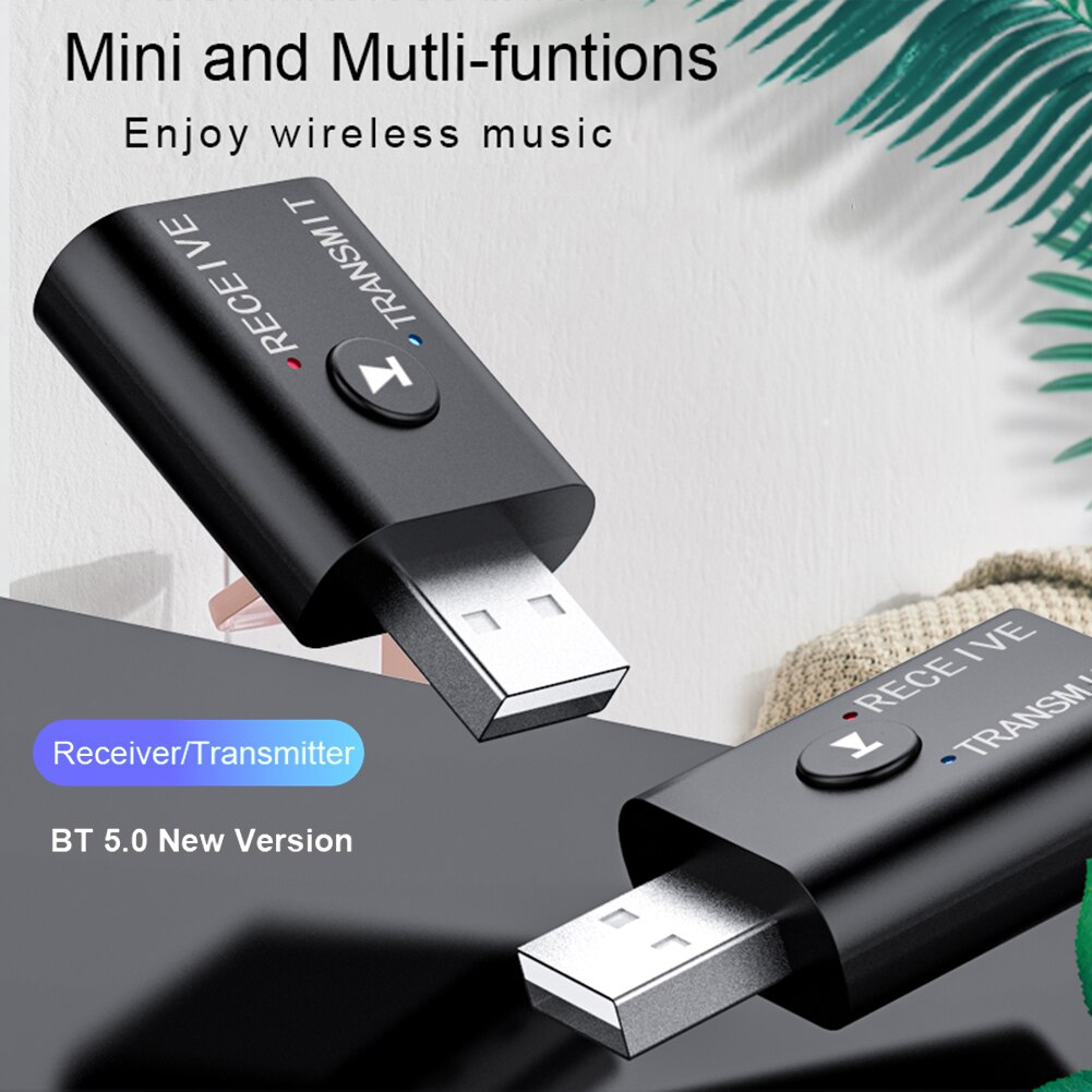 Bluetooth Media Speaker Adapter Environmental Protection and Durability Audio Transmitter Receiver Dongle 2 in 1 3.5mm