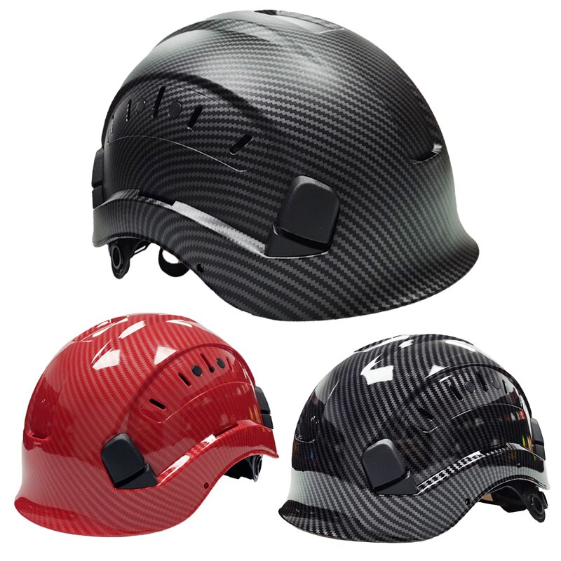CE Carbon Fiber Safety Helmet for Engineer Construction Industrial Protective Working Rescue Bicycle Motorcycle Helmets Hard Cap