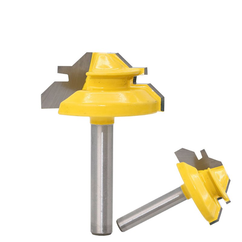 1/2 " 1/4 " 8mm- schachts 45- graden penfrees voor houtverbindingen houtbewerking frees rechte hoek cnc-gereedschapsbit