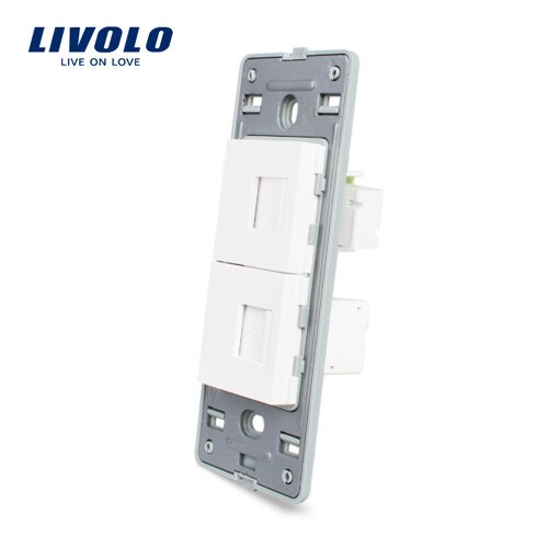 Livolo US standaard Basis van Telefoon en Computer Socket/Stopcontact, Stopcontact Accessoire, VL-C5-1TC-11/12: White