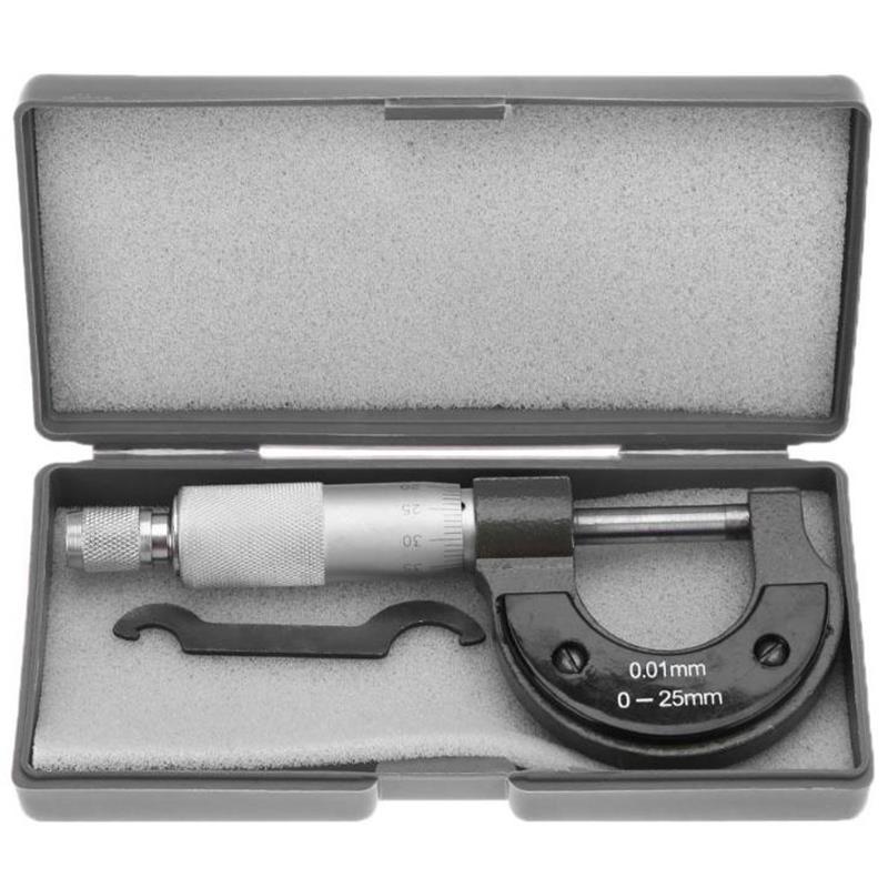 Precision 0-25Mm/0.01Mm Outside Micrometer Caliper Gauge Vernier Caliper Measuring Tools Micrometer Gauging Tools